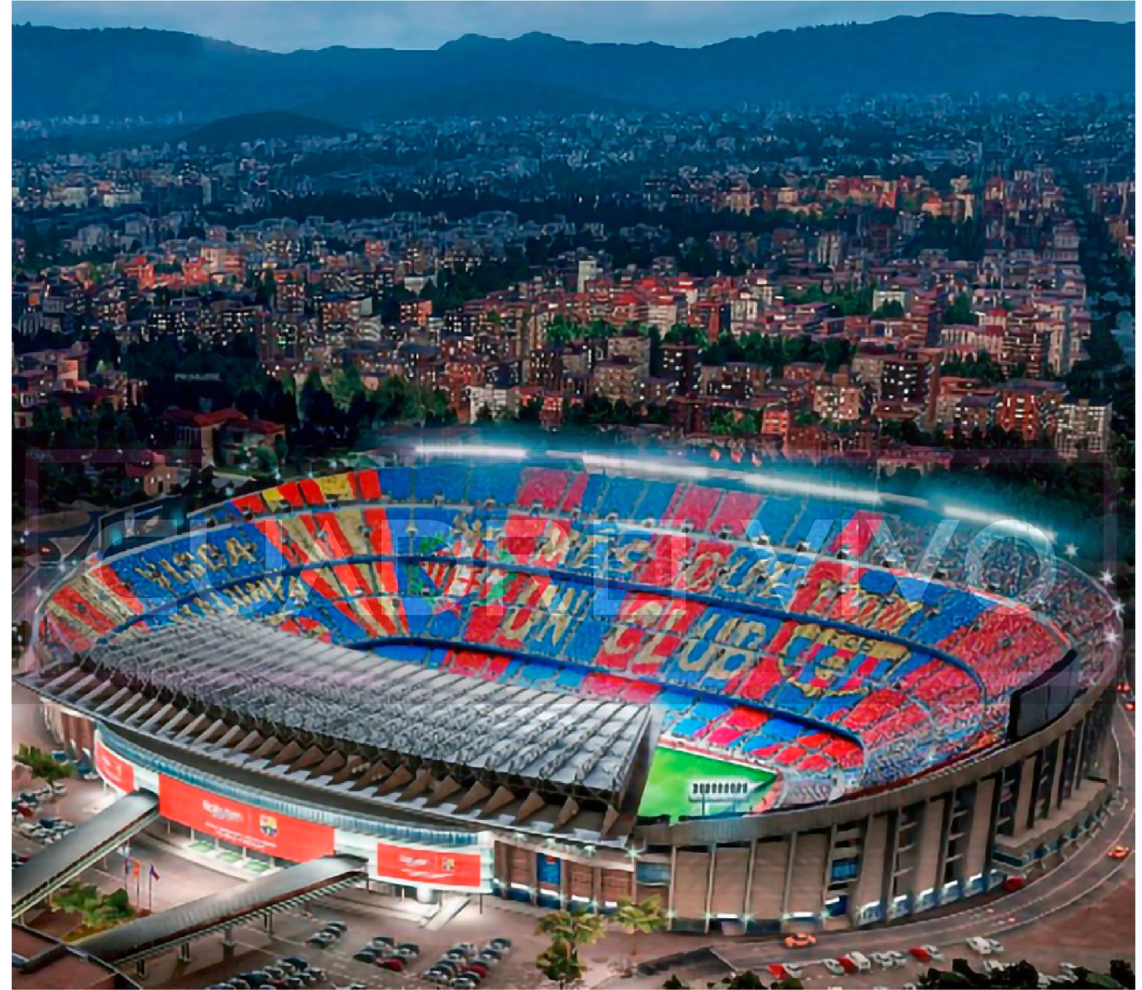 El Corazón del Barça Iluminado