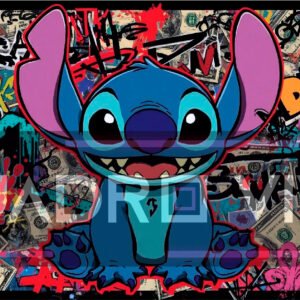 Stitch Graffiti Money — Arte Urbano Moderno
